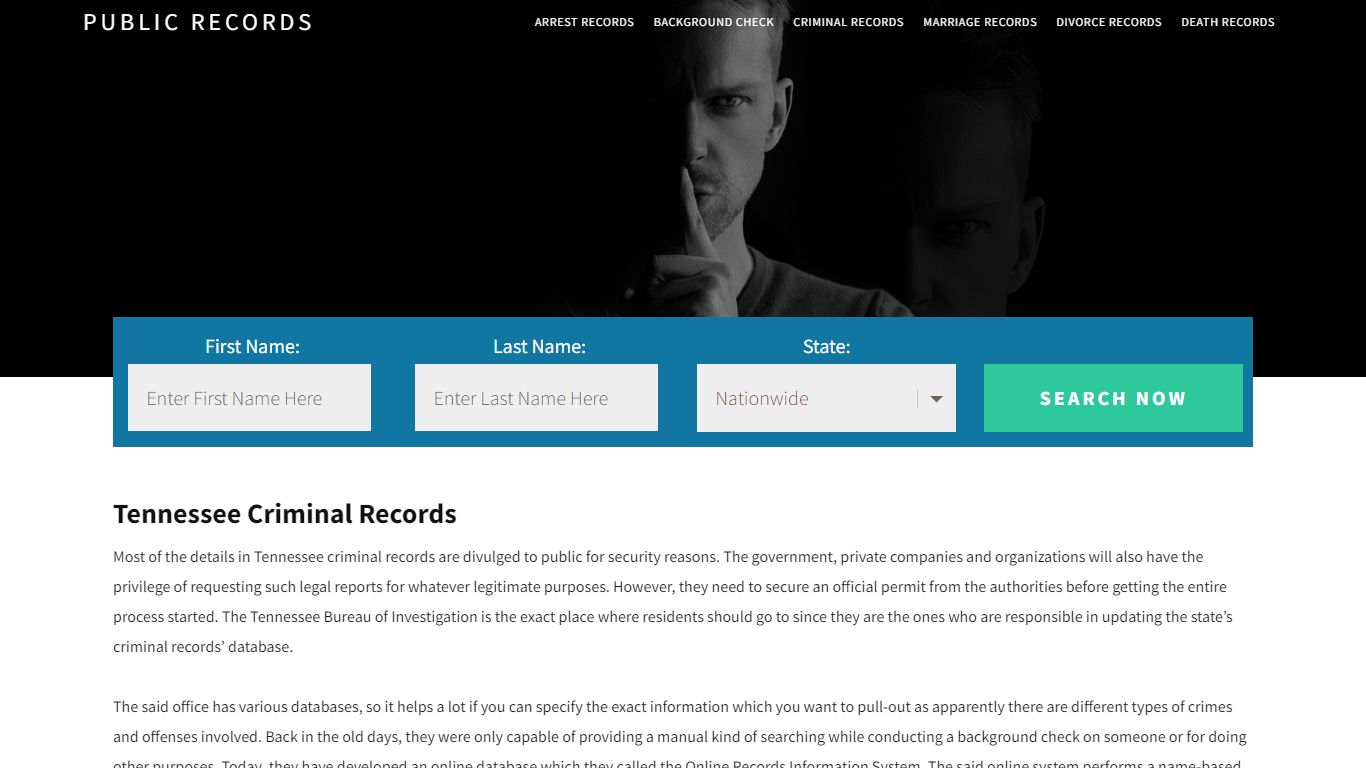 Tennessee Criminal Records - Public Records